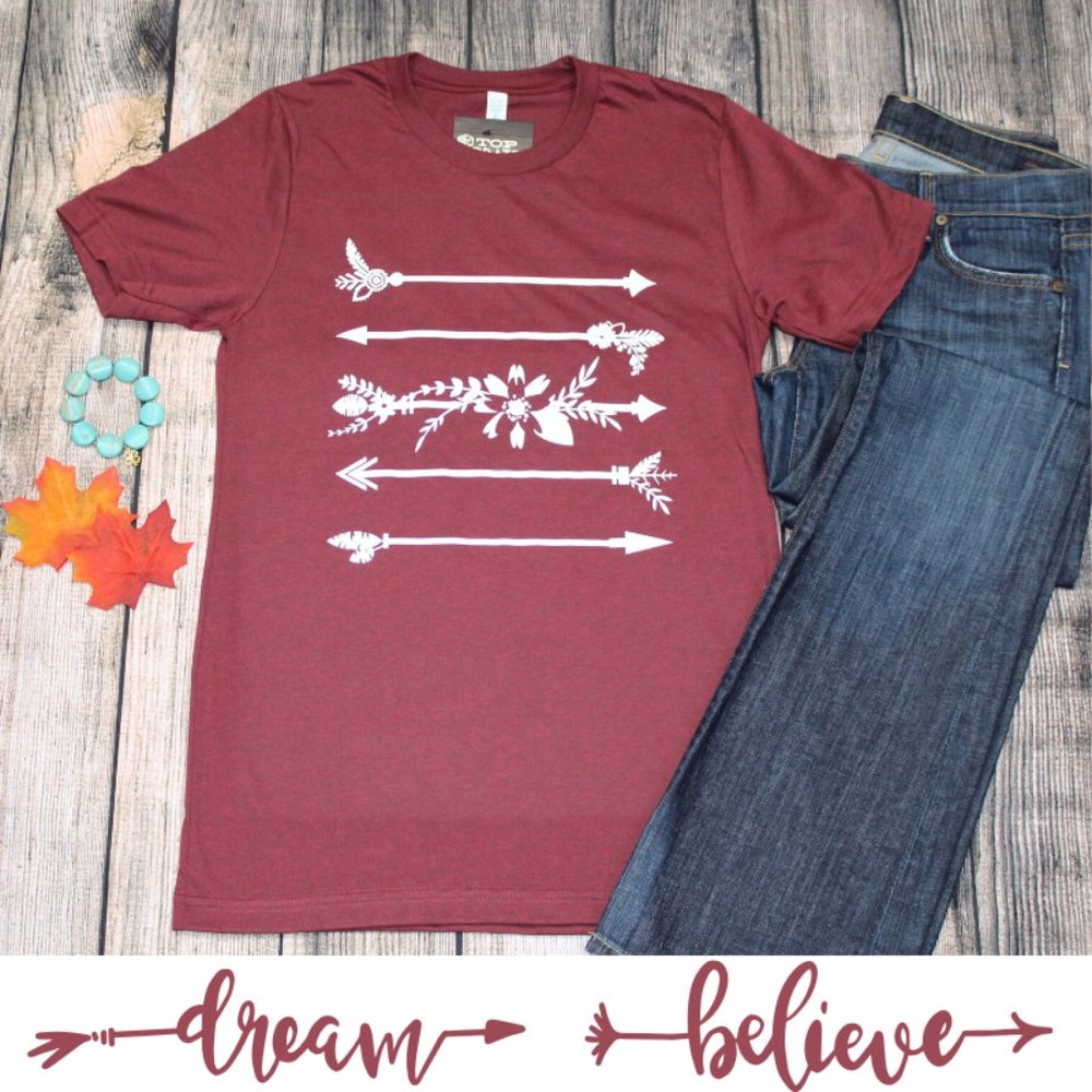 Bohemian Graphic Shirt-Arrows - ONLY ONE LEFT!